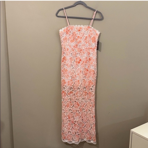 Petal & Pup Peach Floral Lace Maxi Dress - Picture 4 of 9
